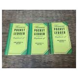 (3) John Deere Pocket Ledgers