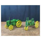 (2) 1/16 John Deere A + D Ertl