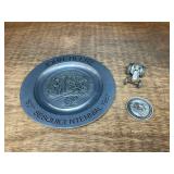 (3) John Deere Plate, Medallion, Tractor