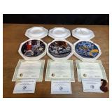 (3) Harley-Davidson Plates Franklin Mint