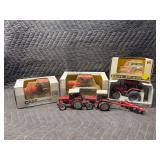 (7) 1/32 Case International Tractors + Plow Ertl