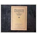 Oil Recommended By Oil Refiners and Distributors for use in Caterpillar Tractors Book