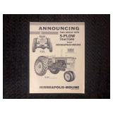 Minneapolis Moline M-604 and M-602 Brochure