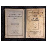 (2) Caterpillar Operator ‘s Instruction Books for Sixty, Thirty, and 2-Ton Crawlers
