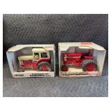 (2) 1/16 International Harvester 1086 5 Millionth Tractor + International Harvester 100 Hydro with ROPS Ertl