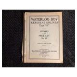 Waterloo Boy Type K Engine Repairs and Parts List