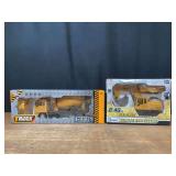 (2) Excavator + Cement Mixer RC Trucks NIB