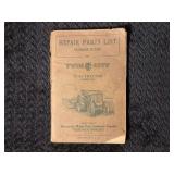 Twin City 17-28 Repair Parts List Book
