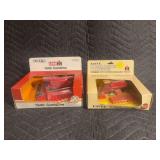 (2) 1/64 Case International 1640 and 1/80 International Harvester Combines Ertl
