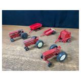 (6) 1/32 International Harvester Tractors and Implements Ertl