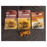 (4) 1/50 Case and John Deere Skid Loaders Ertl