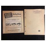 (2) John Deere Model B DIR Manual and Parts Catalog