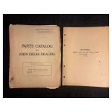 (2) John Deere Model A, BO, and BR Parts Catalogs