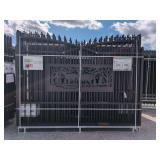 (1) KJ - Heavy Duty 7 ft x 20 ft Farm Driveway Gate - K0720 - Deer Motif Style