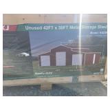 42ft x 30ft Metal Storage Shed. Model: K4230G