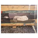42 ft x 30ft Metal Storage Shed. MODEL: K4230T