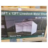 20ft x 12ft Livestock Metal Shed. Model: K1912