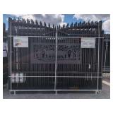 (1) KJ - Heavy Duty 7 ft x 20 ft Farm Driveway Gate - K0720 - Deer Motif Style