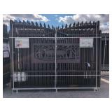 (1) KJ - Heavy Duty 7 ft x 20 ft Farm Driveway Gate - K0720 - Deer Motif Style