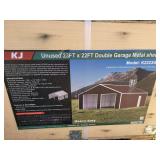 23ft x 22ft Double Garage Metal Shed. Model: K2223G