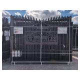 (1) KJ - Heavy Duty 7 ft x 20 ft Farm Driveway Gate - K0720 - Deer Motif Style