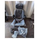 (1) Universal Mower/Tractor Seat - with Mounting Brackets - Black