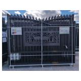 (1) KJ - Heavy Duty 7 ft x 20 ft Farm Driveway Gate - K0720 - Deer Motif Style