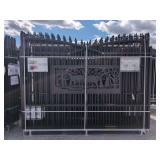 (1) KJ - Heavy Duty 7 ft x 20 ft Farm Driveway Gate - K0720 - Deer Motif Style