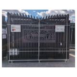 (1) KJ - Heavy Duty 7 ft x 20 ft Farm Driveway Gate - K0720 - Deer Motif Style