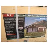 23ft x 22ft Double Garage Metal Shed. Model:K2223G
