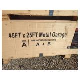 45 ft x 25 ft Double Garage Steel Barn - K4525