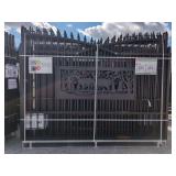 (1) KJ - Heavy Duty 7 ft x 20 ft Farm Driveway Gate - K0720 - Deer Motif Style