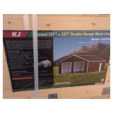 Unused 23 ft. X 22 ft double garage metal shed. Model:K2223G