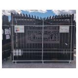 (1) KJ - Heavy Duty 7 ft x 20 ft Farm Driveway Gate - K0720 - Deer Motif Style