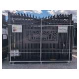 (1) KJ - Heavy Duty 7 ft x 20 ft Farm Driveway Gate - K0720 - Deer Motif Style