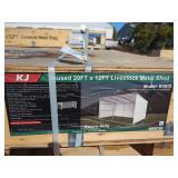 Unused 20-ft x 12-Ft Livestock Metal Shed Model:K1912