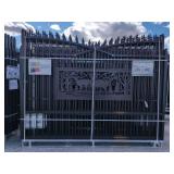 (1) KJ - Heavy Duty 7 ft x 20 ft Farm Driveway Gate - K0720 - Deer Motif Style