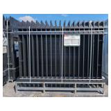 (22) Piece KJ - 3 Rail Style Heavy Duty 8 ft x 6 ft Powder Coated Steel Fencing  - K0608-22