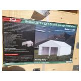 23ft x 22ft Double Garage Metal Shed. Model:K2223