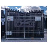 (1) KJ - Heavy Duty 7 ft x 20 ft Farm Driveway Gate - K0720 - Deer Motif Style