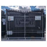 (1) KJ - Heavy Duty 7 ft x 20 ft Farm Driveway Gate - K0720 - Deer Motif Style