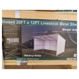 20ft x 12ft Livestock Metal Shed. Model:K1912