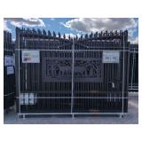 (1) KJ - Heavy Duty 7 ft x 20 ft Farm Driveway Gate - K0720 - Deer Motif Style