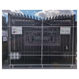 (1) KJ - Heavy Duty 7 ft x 20 ft Farm Driveway Gate - K0720 - Deer Motif Style