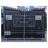 (1) KJ - Heavy Duty 7 ft x 20 ft Farm Driveway Gate - K0720 - Deer Motif Style