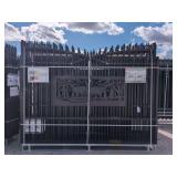 (1) KJ - Heavy Duty 7 ft x 20 ft Farm Driveway Gate - K0720 - Deer Motif Style