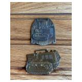 (2) Caterpillar Crawler Watch Fobs