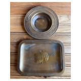 (2) Brass Ashtrays