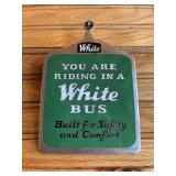 White Bus Badge