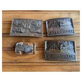 (4) Caterpillar Belt Buckles